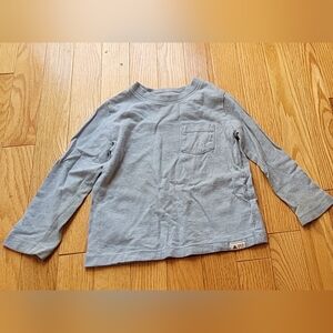 GAP Kids Organic Cotton Long-Sleeve Pocket Tee - Light Blue, Size 2T